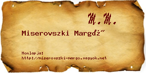 Miserovszki Margó névjegykártya